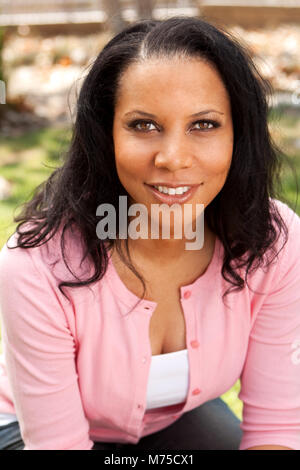 Wunderschöne reife Afrikanische amerikanische Frau Stockfoto