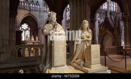 Liegende Statue von Ludwig XVI. und Marie Antoinette, König von Frankreich, die Basilika von Saint-Denis. Nekropole der Könige von Frankreich, Saint Denis, Frankreich Stockfoto