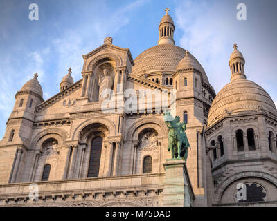 Blick auf die Basilika Sacre Coeur de Montmartre, Paris, Frankreich, Europa. Paris. Ile de France. Frankreich Stockfoto