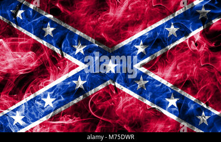 Confederate Flag, Navy Jack rauch Flagge Stockfoto