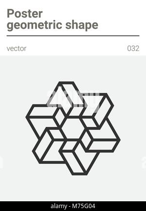 Plakat minimale geometrische Vektorform Stock Vektor