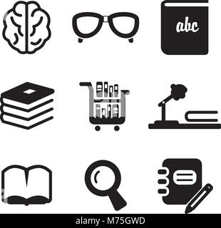 Bibliothek Symbole Stock Vektor