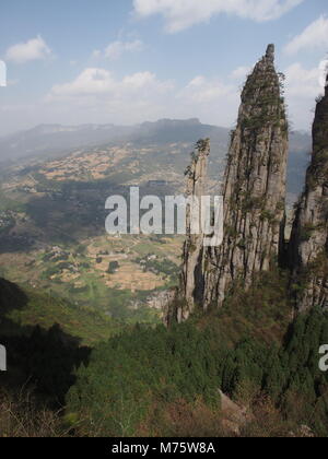 Enshi China Grand Canyon. Reisen in der Provinz Hubei, Enshi Stadt, China in 2014, 10. April. Stockfoto