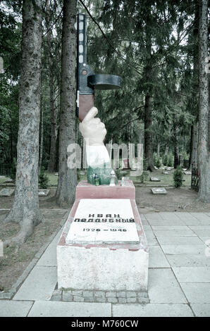 Garnisonsfriedhof. Secret City-Borne Sulinowo (ger: Brutto geboren), ein militärischer Stadt (1938) der Wehrmacht Artillerie Schule. In den Jahren 1945-1993, Th Stockfoto