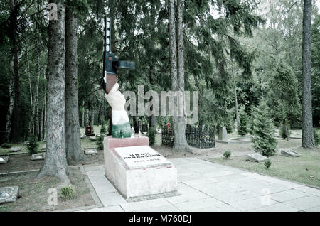 Garnisonsfriedhof. Secret City-Borne Sulinowo (ger: Brutto geboren), ein militärischer Stadt (1938) der Wehrmacht Artillerie Schule. In den Jahren 1945-1993, Th Stockfoto