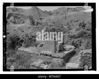 Ein Foto der rekonstruierten Löwengrube in Babylon, einst Teil der antiken Stadt, heute eine wichtige archäologische Stätte. Stockfoto