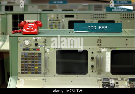 HOUSTON, Texas - November 25, 2017: Apollo ära Mission Control NASA Space Center, Houston, Texas Stockfoto