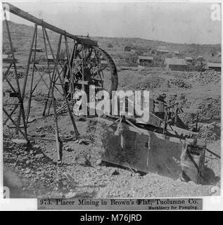 Placer mining in Browns Flach, Tuolumne County - Maschinen für das Pumpen LCCN 2002721698 Stockfoto