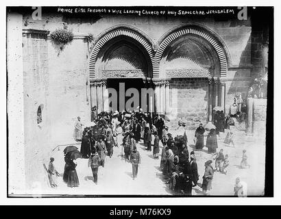 Prinz Eitel Friedrich & Frau verlassen die Kirche des Heiligen Grabes, Jerusalem LCCN 2014688079 Stockfoto