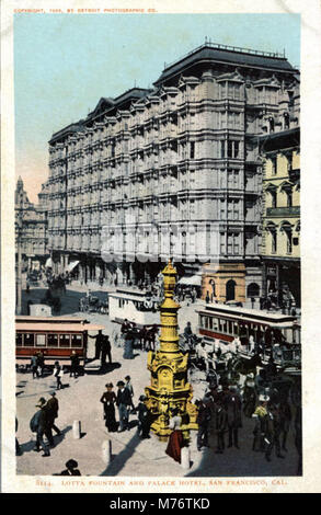 San Francisco, CA - Lotta Brunnen und Palace Hotel (NBY) 432424 Stockfoto