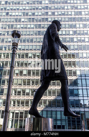 Europäische Kommission, Berlaymont, Brüssel, Stepping Forward Artwork von Hanneke Beaumont, in der Rue de la Loi, Stockfoto