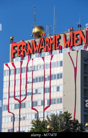 Fernwarme Kraftwerk, Fassade von Eco neu gestaltet - Architekt Friedensreich Hundertwasser, Spittelau, Wien, Österreich, Europa Stockfoto