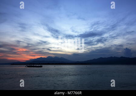 Sonnenaufgang auf Gili Meno Stockfoto