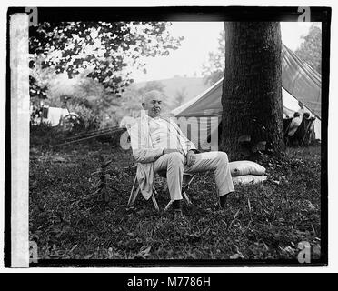 Ein historisches Bild des berühmten Erfinders Thomas A. Edison, der seine Rolle bei der Gestaltung der technologischen Landschaft des 19. Und 20. Jahrhunderts einnimmt. Stockfoto