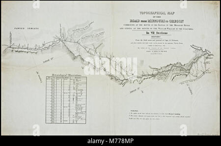 Topographische Karte der Straße von Missouri nach Oregon (NBY) 17397 Stockfoto