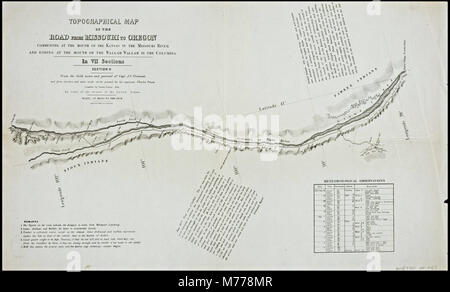 Topographische Karte der Straße von Missouri nach Oregon (NBY) 17398 Stockfoto