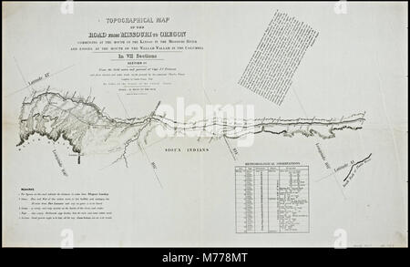 Topographische Karte der Straße von Missouri nach Oregon (NBY) 17399 Stockfoto