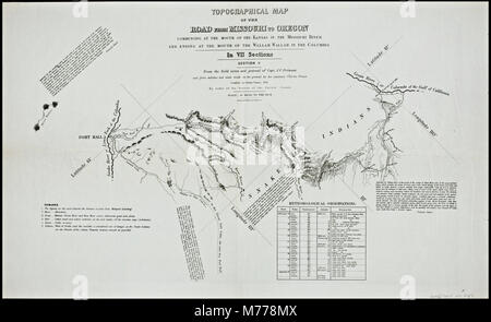 Topographische Karte der Straße von Missouri nach Oregon (NBY) 17401 Stockfoto