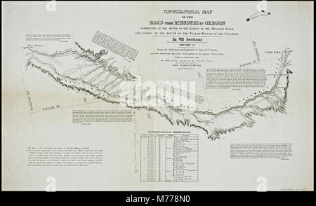 Topographische Karte der Straße von Missouri nach Oregon (NBY) 17403 Stockfoto