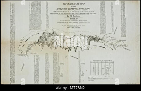 Topographische Karte der Straße von Missouri nach Oregon (NBY) 17404 Stockfoto