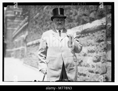 Ein Porträt von Toppy Troupe, dem ältesten Portier in Ohio, der seit 1876 für seine Teilnahme an allen nationalen und staatlichen Kongressen bekannt ist. Stockfoto