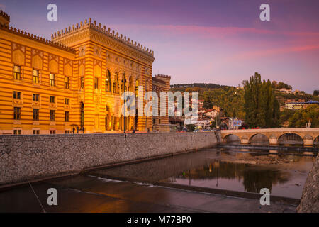 Rathaus, die alten Viertel (Bascarsija), Sarajevo, Bosnien und Herzegowina, Europa Stockfoto