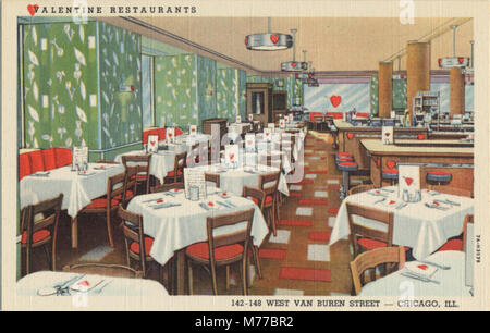 Valentine Restaurants, 142-148 West Van Buren Street - Chicago, Illinois (NBY 417688) Stockfoto