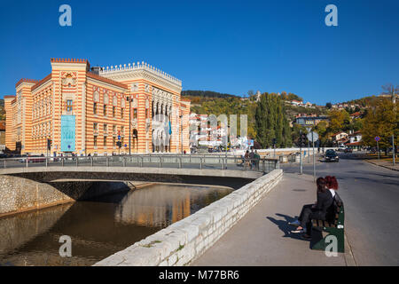 Rathaus, die alten Viertel (Bascarsija), Sarajevo, Bosnien und Herzegowina, Europa Stockfoto