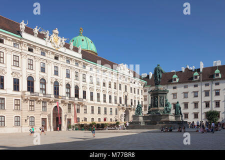 Kaiser Franz Denkmal, Hofburg, UNESCO-Weltkulturerbe, Wien, Österreich, Europa Stockfoto