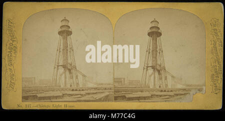 Ansichten in Chicago & Umgebung, Nr. 137. Chicago Light House (NBY 1644) Stockfoto