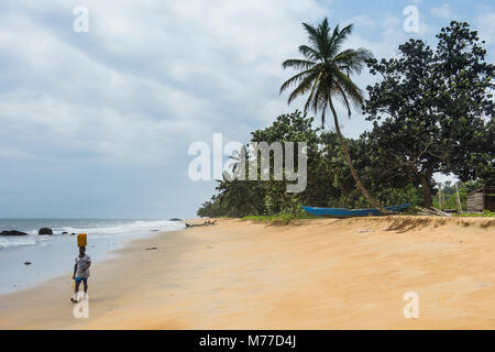 Schöner Strand in Kribi, Kamerun, Afrika Stockfoto