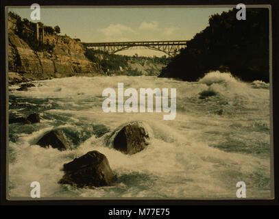 Whirlpool Rapids und unteren Stahlbogenbrücke, Niagara Falls, New York LCCN 00652798 Stockfoto