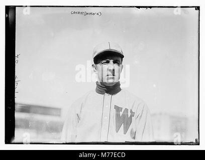Ein Foto von Wid Conroy, einem Baseballspieler aus Washington, Alabama, der einen Moment aus seiner Karriere im frühen 20. Jahrhundert als Teil der lokalen Baseballgeschichte einfängt. Stockfoto