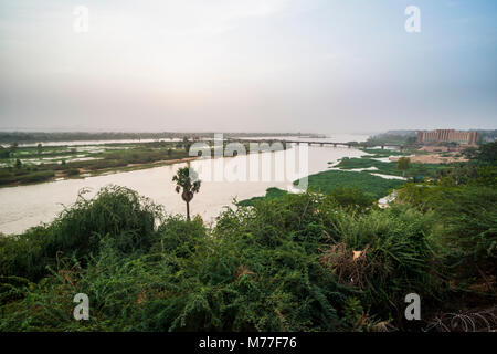 Blick über den Fluss Niger, Niamey, Niger, Afrika Stockfoto