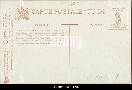 Das Innere des Chambre de Louis XIV im Chateau de Versailles zeigt sein kunstvolles Design und seine Bedeutung in der französischen königlichen Geschichte. Stockfoto