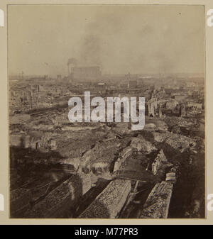 Chicago Feuer von 1871, von Court House Nordosten (NBY 1290) Stockfoto