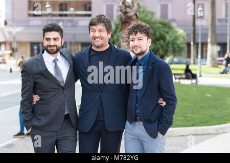 Rom, Italien. 9 Mär, 2018. Miriam Leone und Fabio De Luigi an der fotoshooting von Metti la Nonna in Gefrierschrank im Kino Adriano in Rom Credit: Silvia Gerbino/Alamy leben Nachrichten Stockfoto