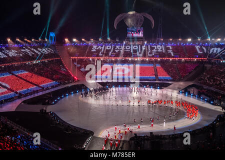 Pyeongchang, Südkorea. 9 Mär, 2018. Eröffnungsfeier der Winter Paralympic Games. Nordkorea delegation Credit: Marco Ciccolella/Alamy leben Nachrichten Stockfoto