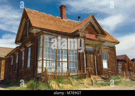 Die James Stuart Kain Residence in Geisterstadt Bodie, in Bodie State Historic Park, CA USA Stockfoto