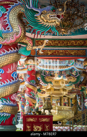 Die chinesische Tempel von Thepsathit Phra Kiti Chaloem in der Stadt Ang Sila ordentlich Bang Saen in der Provinz Chonburi in Thailand. Thailand, Chonburi, Keine Stockfoto