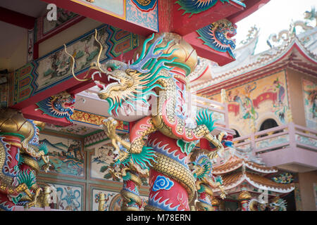Die chinesische Tempel von Thepsathit Phra Kiti Chaloem in der Stadt Ang Sila ordentlich Bang Saen in der Provinz Chonburi in Thailand. Thailand, Chonburi, Keine Stockfoto