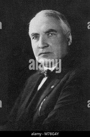 Porträt des Präsidenten der Vereinigten Staaten Warren Harding (1865-1923), Senator von Ohio 1889, Senator 1914, Präsident 1920 Stockfoto