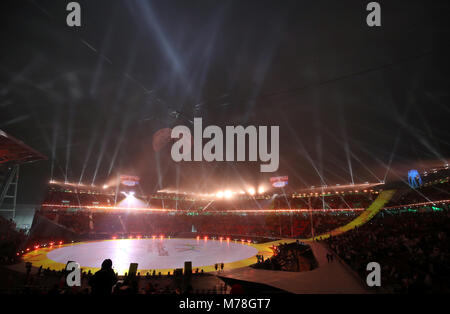 Eine allgemeine Ansicht der Eröffnungsfeier der PyeongChang 2018 Winter Paralympics am Olympiastadion PyeongChang in Südkorea. Stockfoto