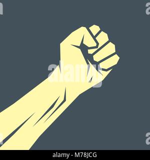 Superhelden hand Vorlage. Vektor Superhelden arm Symbol Stock Vektor