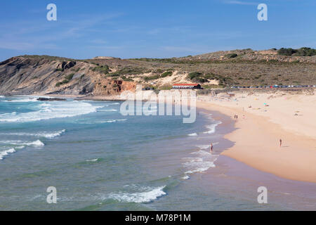 Praia da Amoreira Strand, Atlantik, Aljezur an der Costa Vicentina, Algarve, Portugal, Europa Stockfoto