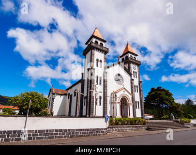 Kirche der Nossa Senhora da Alegria, Furnas, Sao Miguel, Azoren, Portugal, Atlantik, Europa Stockfoto