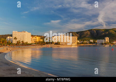 Strand von Palma Nova, Mallorca, Balearen, Spanien, Mittelmeer, Europa Stockfoto