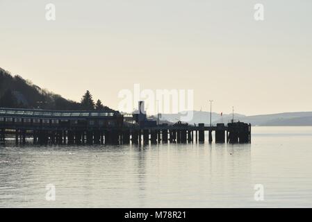 Wemyss Bay Pier am Firth of Clyde, Westküste von Schottland, Großbritannien Stockfoto