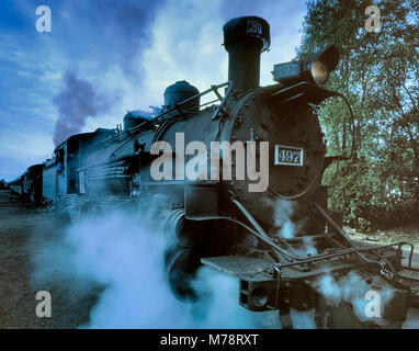 Lokomotive, Cumbres & Toltec Narrow Guage Railroad Chama, New Mexico Stockfoto