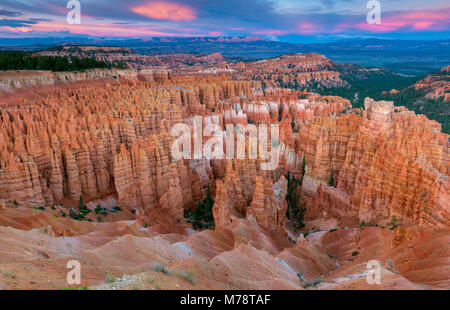 Dämmerung, Wall Street, Bryce Canyon National Park, Utah Stockfoto